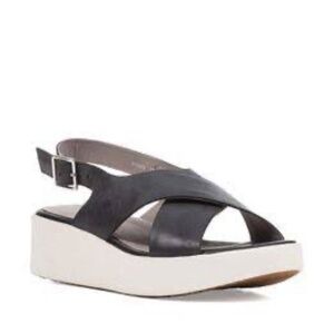 Geox Laudara Platform Slingback Sandal in Gray size 9